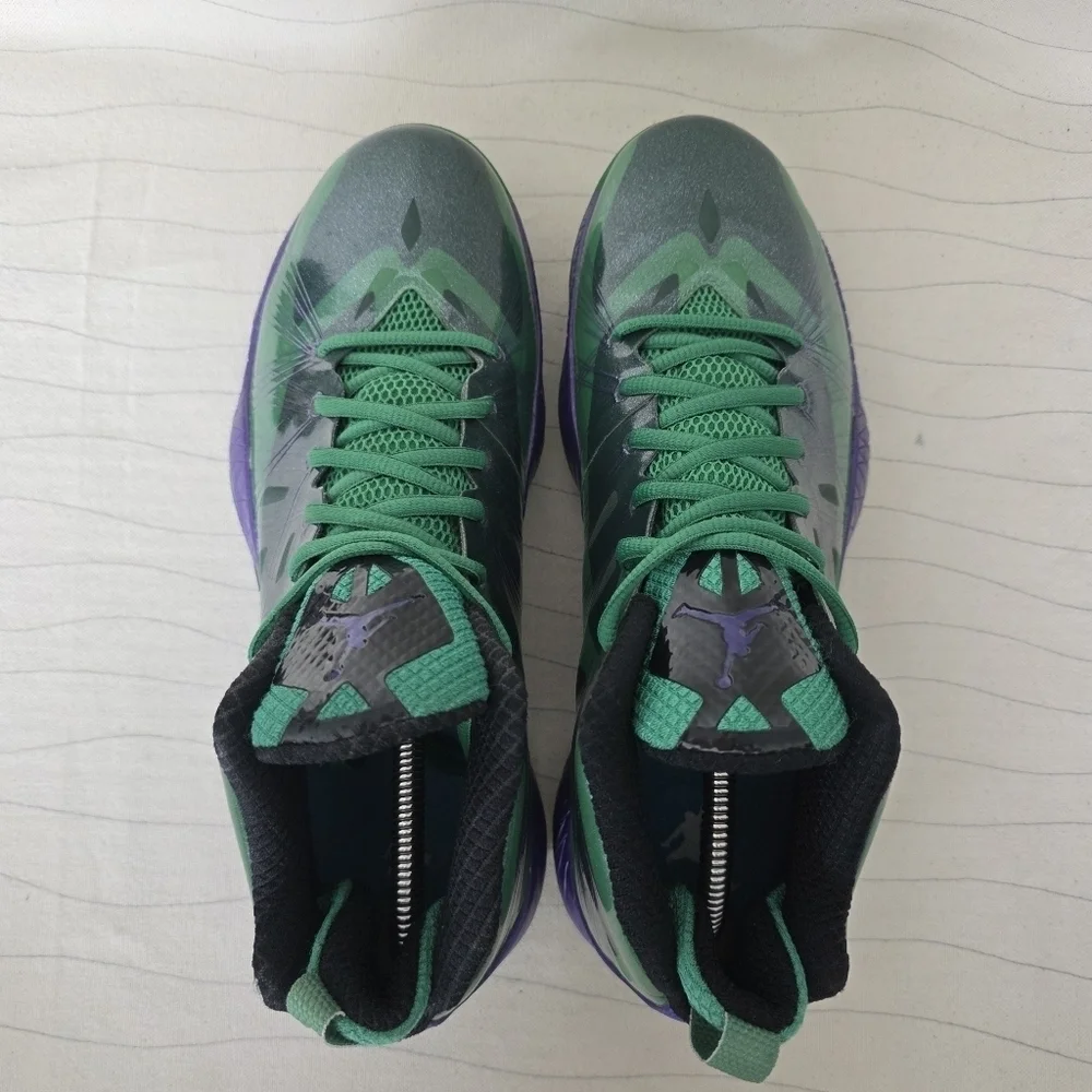 Nike Mens Air Jordan Lite Hulk Green Purple Basketball Shoes 524922-362 Sz 10.5